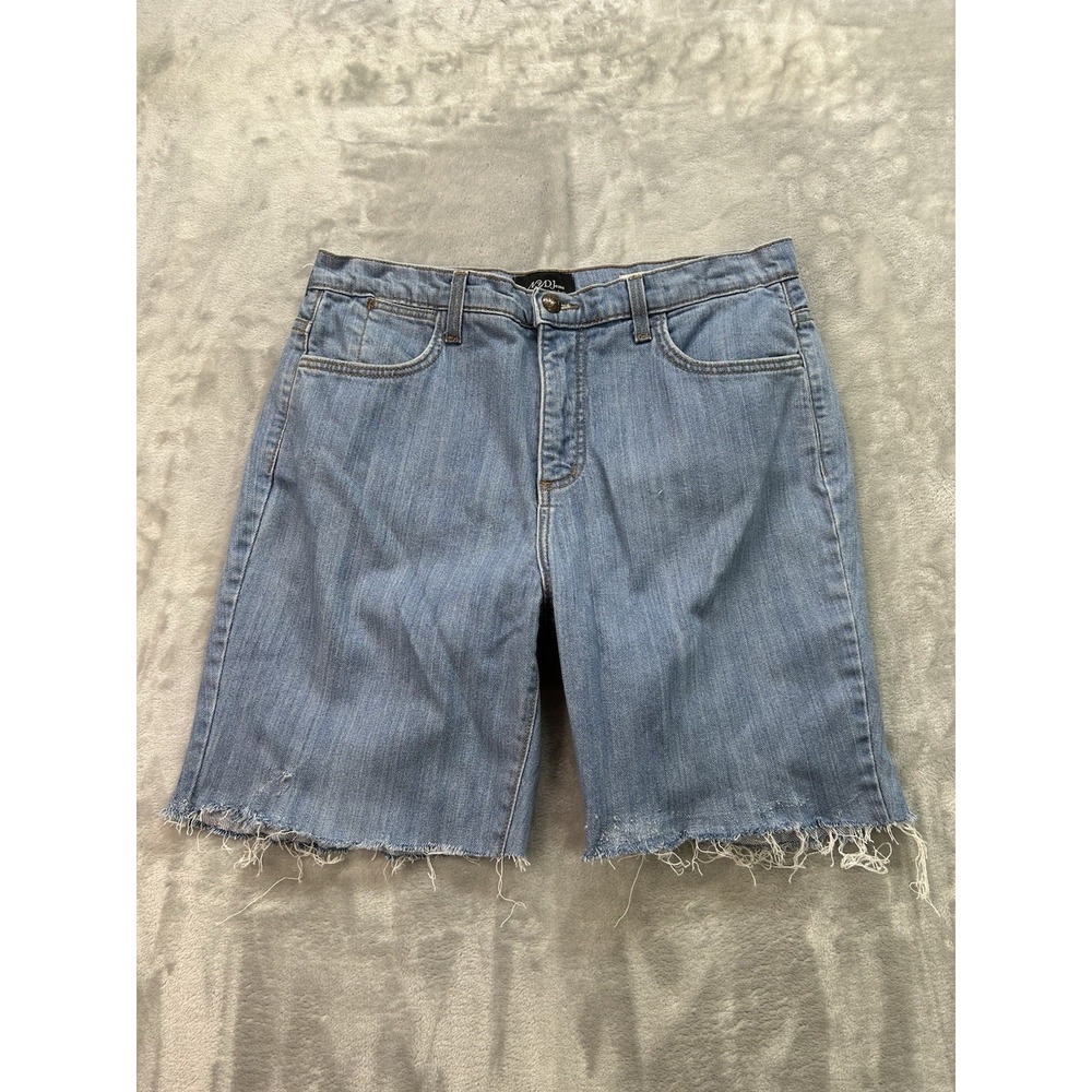 NYDJ Light Blue Denim Jean Shorts with Frayed Hem